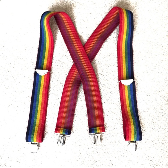 Accessories - Rainbow Adult Adjustable Suspenders w/Silver